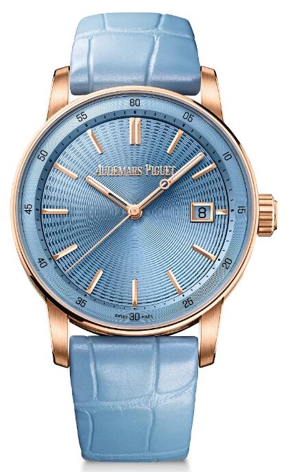77410OR.OO.A344CR.01 Fake Audemars Piguet CODE 11.59 Automatic 38 Pink Gold Light Blue watch